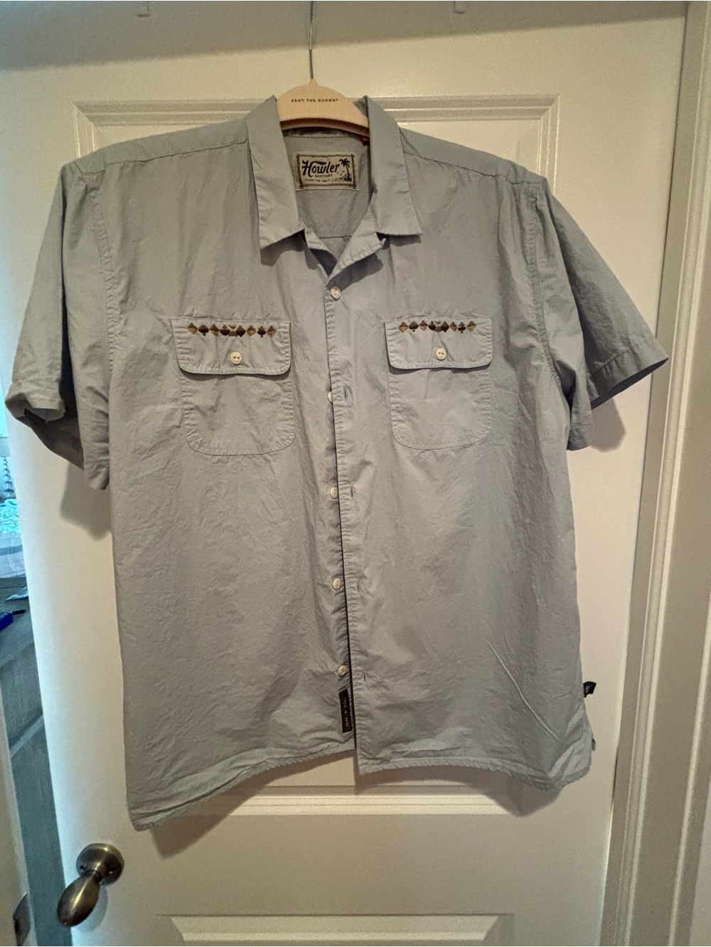 Howler Brothers Light Blue Short Sleeve Button Down Shirt